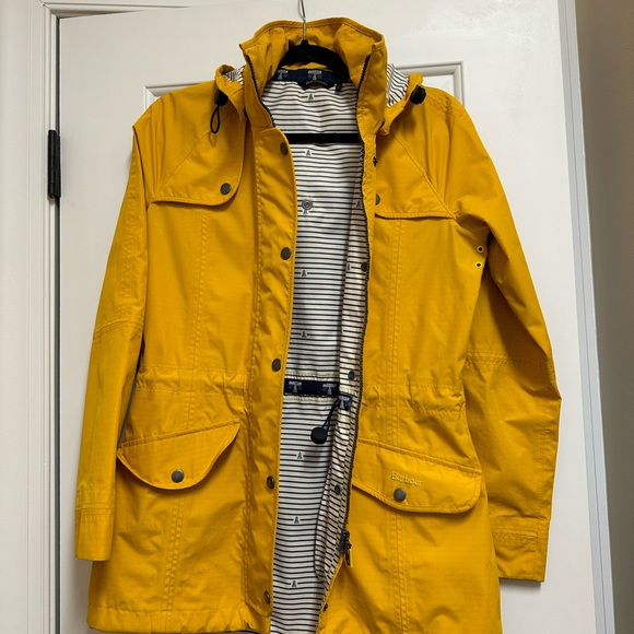 Barbour Rain Coat with Detachable Hood - Picture 4 of 10